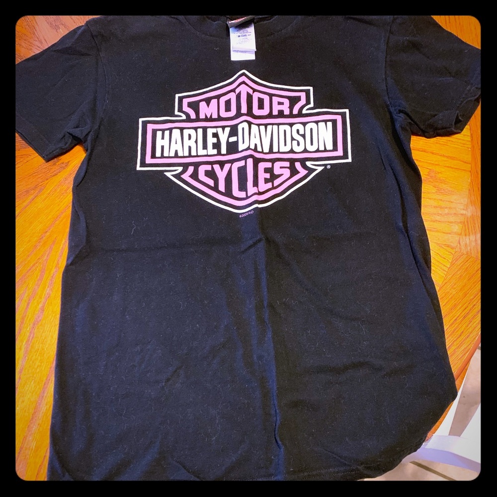 Black/Pink Harley Davidson T Shirt